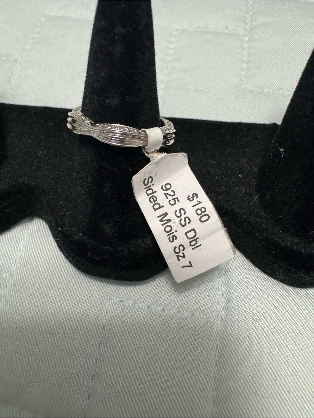 Mosianite Sterling Silver 925 Multi-Band Ring with Pavé Accents - Silver